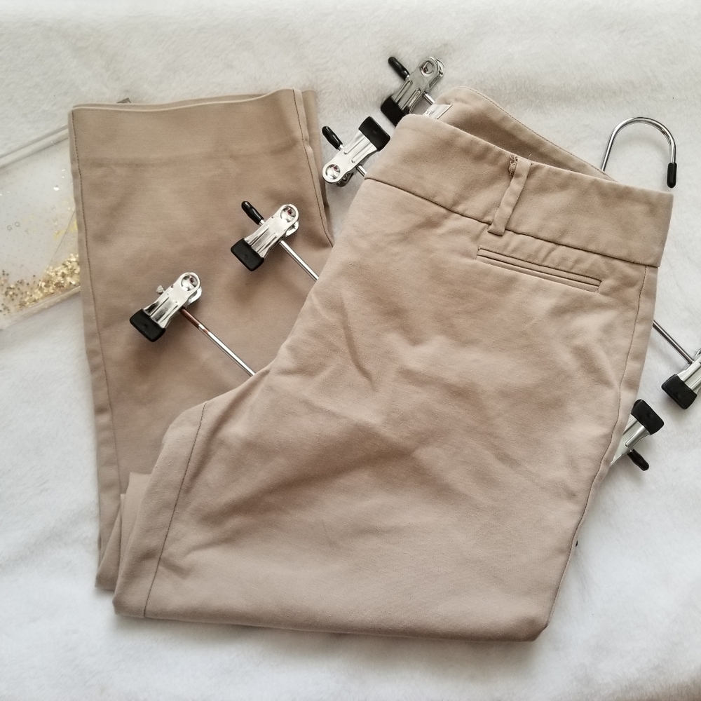 WOMENS PANTS TAN BEIGE VAN HEUSEN DRESS STRETCH SIZE 10
